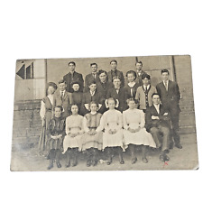 Jackson High School Ohio Sophomore Class Photo Postcard Antique 1910 RPPC posted picture