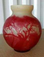 Vintage Galle Style Acid Etched Vase, 5.25