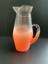 Vintage Blendo Mist Orange Glass Pitcher  picture