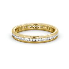 0.80 TCW Full Eternity Lab Grown Round Diamond Ring 18K Yellow Gold picture