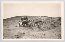 RPPC Farmer in Field With Hitched Horses c1910 Postcard picture