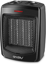 Andily Ceramic Space Heater for Home and Office with Thermostat, 750W/1500W