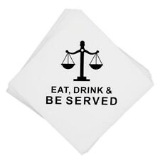 Eat Drink and Be Served Napkins, Law School Graduation Napkins, Law School Gr... picture