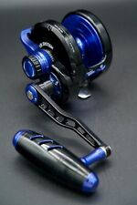 Maxel Jigging Reel Rage Pro 130 Lever Drag Conventional Reel Black/Blue picture