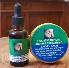 Genital / Oral Herpes (HSV) Salve/Tincture COMBO SYNERGISTIC DUO picture