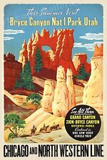1950s Visit Bryce Canyon National Park Vintage Style Travel Poster - 24x36 picture
