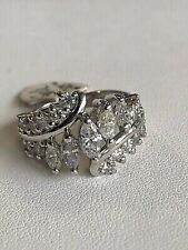2Ct Marquise Cut Lab Created Diamond Wedding Ring 14K White Gold Plated Women's picture