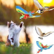Cat Simulation Bird Interactive Toys Funny Feather Bird with Bell Cat Stick Toy picture