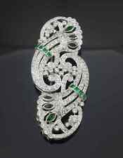 19th Century Art Deco Brooch 925 Sterling Silver Designer Vintage High Jewellery picture