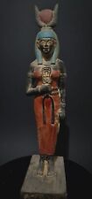 Rare Ancient Egyptian Antiquities Statue Goddess of Heaven Hathor Pharaonic BC picture