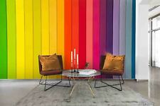 3D Stripe Gradient Color Self-adhesive Removeable Wallpaper Wall Mural 404 picture