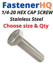 1/4-20 Hex Head Bolts Stainless Steel Cap Screws (Choose Qty & Length) picture