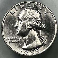 1955-D Washington Silver Quarter BU++ Brilliant Uncirculated Better Date US Coin picture