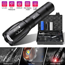 Super Bright 10000000LM LED Torch Tactical Flashlight USB Rechargeable & Battery picture
