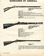 1980 Print Ad of Euroarms of America Pennsylvania Rifle 2130, Enfield Musketoon picture