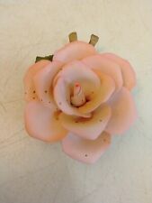 Porcelain Italy Fabar Capodimonte Pink Rose picture