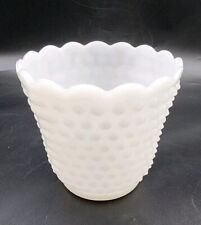 Vintage Anchor Hocking Fire-King Hobnail Milk Glass Scalloped Edge Oven Ware picture