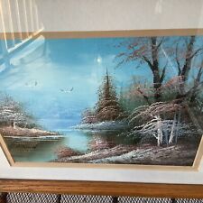 R.Wood Original Paintings (2) 16”x 13”…….Beautifully framed With Glass picture
