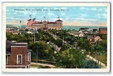 1924 Bird's Eye View Clarendon Hotel Seabreeze Daytona Florida FL Postcard picture