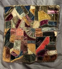 Early Antique Miniature Quilt Hand Stitched Country Primitive Fragment or Mat picture
