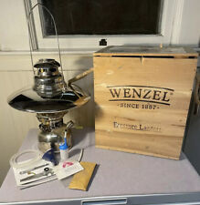WENZEL Nickel Plated Pressure Lantern Model #823018 New In Original Wooden Crate picture