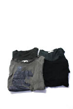 Zara Womens Short Sleeve Scoop Neck Tee Shirts Gray Black Medium Large Lot 4 picture