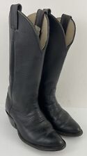 Olatha Boot Womens Vintage Black Leather Cowboy Boots 4059 Western Size 5 C picture