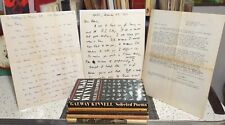 Galway Kinnell Signed Book Lot & ALS Correspondence w/Poet Nancy Sullivan #Yaddo picture