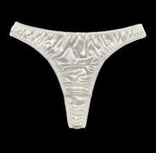 Retro Satin Thong Ivory Large picture