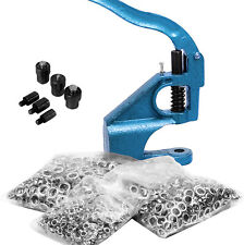 Grommet Machine Eyelet Hand Press Tool with 3 Dies and 1500 Pcs Silver Grommets picture