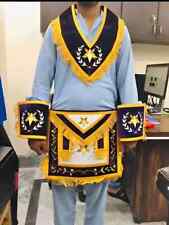 ''Masonic Regalia Grand Patron Apron Set with Matching Purple Collar & Cuffs'' picture