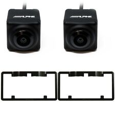 Alpine (2) HCE-C1100 Back Up Cameras with (2) KTX-C10LP License Plate Frames picture