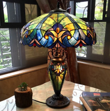 Lamp Tiffany Victorian Style Table Stained Glass Vintage Shade Light Desk Accent picture