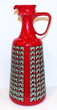 INCREDIBLE VINTAGE MID-CENTURY MODERN RED ART POTTERY 14 1/4