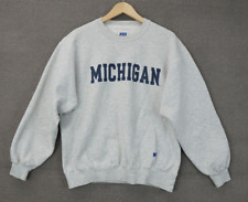 Vintage Michigan Wolverines Russell Athletic Spell Out Sweatshirt Made In USA picture
