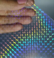 Prism Holographic Transparent Self Adhesive Vinyl Overlay Film A4 Sheet Sticker picture