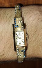 EXTREMELY RARE RUNNING VTG Sinex Geneve Bangle Watch 17 Rubis/Jewels Plaque Org picture
