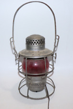 Electric Antique Adlake Kero Red Globe 1921-1923 Railroad Lamp Train Lantern picture