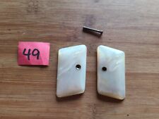 Colt 1908 REAL Mother of Pearl .25ACP Flat Top Pistol Grips Antique WWI W Screw picture