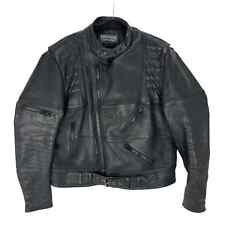 Vintage Harley Davidson Black Leather Jacket Size 48 picture