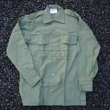 Vintage British Military M37 WOOL L/S SHIRT Olive 38cm 44-Chest NEW picture