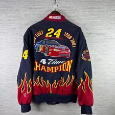 VINTAGE Nascar Jacket Mens 2XL Jeff Gordon Champion Flames Embroidered Y2K JH picture
