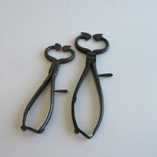 Lot of 2 Antique Sugar Nippers Cutters Clamps Primitive Kitchen tools picture