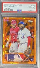 MIKE TROUT 2023 Topps Sapphire Edition Orange /25 PSA 10 Rare SSP picture