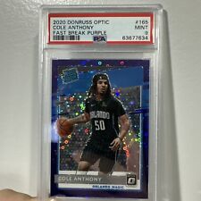 2020 Donruss Optic Cole Anthony Fast Break Purple Rated Rookie /95 Magic PSA 9  picture