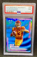 CALEB WILLIAMS ROOKIE NEON HOLO REFRACTOR BOWMAN SP USC GRADED PSA 9 MINT BEARS picture