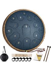 Steel Tongue Drum - HOPWELL 15 Note 14 Inch Tongue Drum Instrument - Hand Pan Dr picture