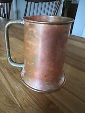 Vintage CG Copper Cup Brass Handle  5” Tall Tankard picture