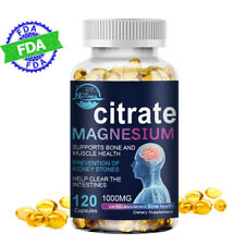 Magnesium Citrate 500mg Capsules Super Strong Effective Vegan Capsules 120 Pills picture