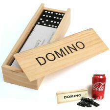 28 Pcs Domino Game Wooden Boxed Traditional Classic Blocks Play Set Toy Gift New picture